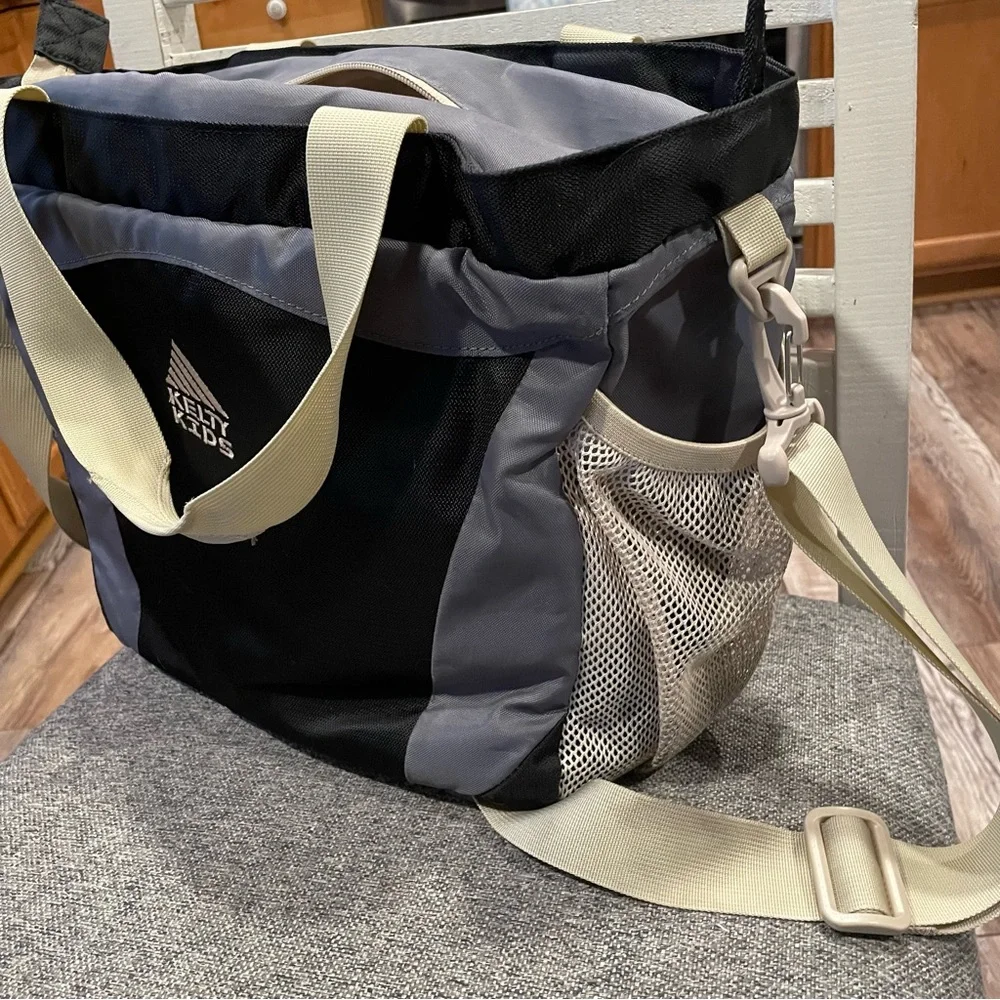 Kelty Kids Diaper Messenger Bag - black, grey and brown